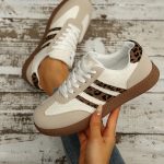 Women's Leopard Print Retro German Army Trainers – Vintage Street Style Sneakers