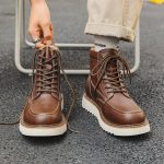 Vintage Leather Work Boots | Casual Streetwear