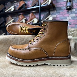 Vintage Leather Work Biker Boots Men Retro British Style Outdoor Casual Ankle Martin Boots